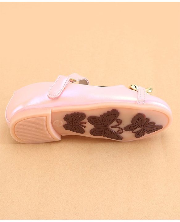 Cute Walk by Babyhug Ballerina With Velcro Closure & Chain Applique - Pink