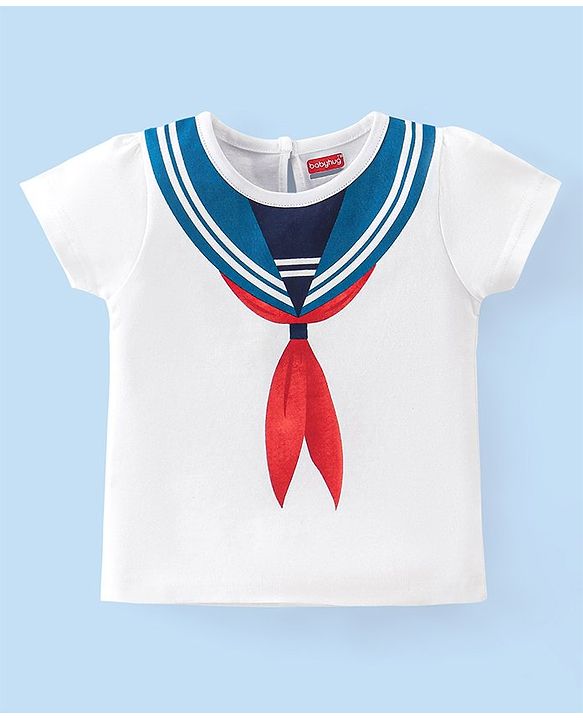 Babyhug Cotton Knit Half Sleeves T-Shirts with Frill Detailing Teddy Print Pack of 3 - Multicolour