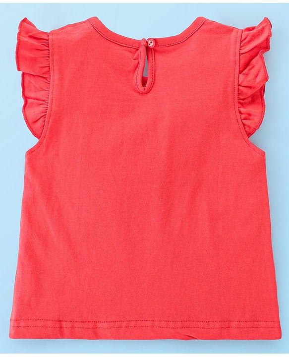 Babyhug 100% Cotton Knit Frill Sleeves Tops Boat Print Pack of 3 - Multicolour