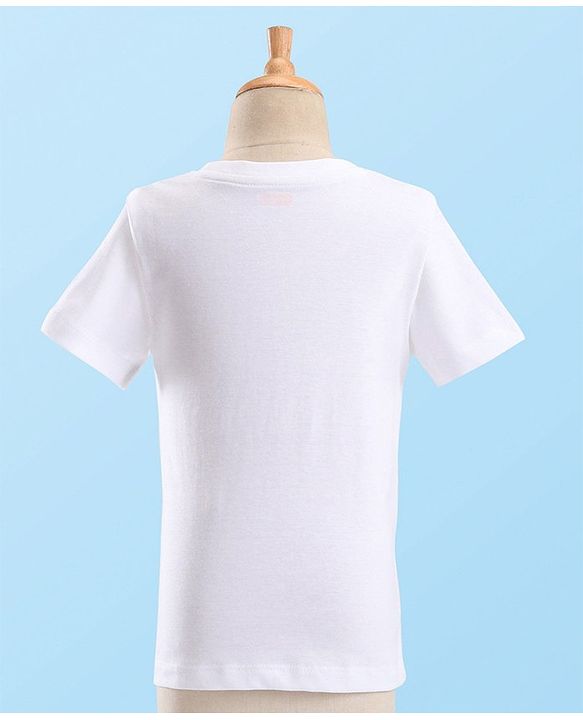 Babyhug Woven Full Sleeves Stretch Party Suit & T-Shirt with Text Print - White & Salmon Pink