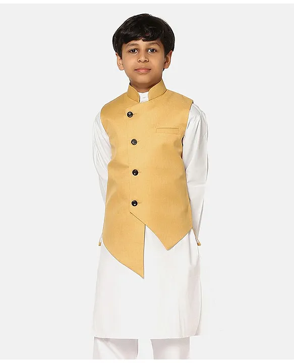 Brown Woollen Blend Nehru Jacket – TJORI