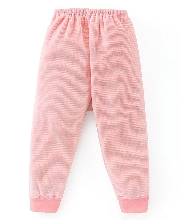 Babyhug Raglan Sleeves Winter Wear Suit With Bear Applique and Print - Peach