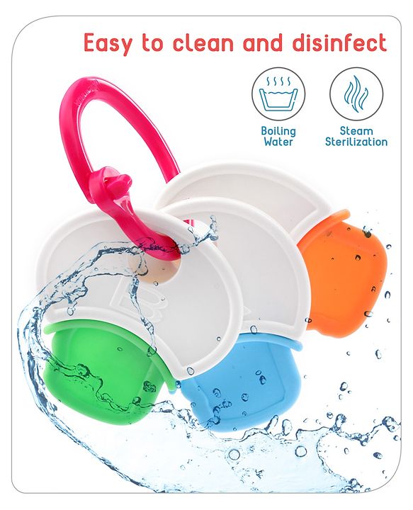 Babyhug Non Toxic BPA Free Key Shaped Teether|Easy to Grip|Fits in Mouth, Stimulates and Massages Sore Gums|Gifting Toy| Child Safe Material| BIS Certified| 0 Months+