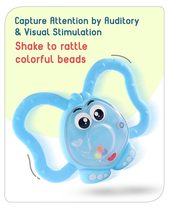 Babyhug Joy Rattle Set Pack of 2 - Blue and Red