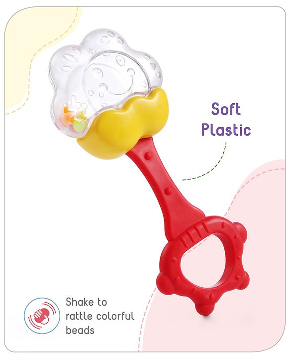 Babyhug Rattles Gift Set Pack of 3 |Easy to Grip|Gifting Toy| Child Safe Material| BIS Certified|  3 Months+