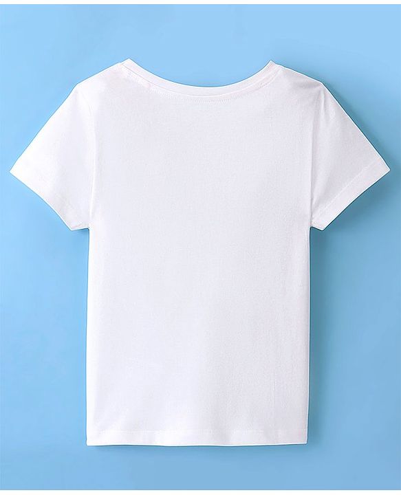 Pine Kids Cotton Beautiful Embellished Top with Half Sleeves Inner Tee - Pink & Snow White