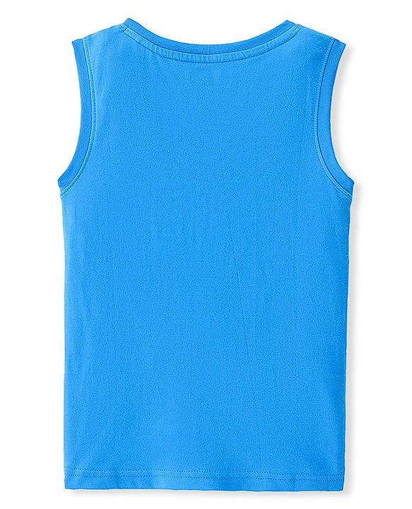 Pine Kids 100% Cotton Knit Sleeveless T-Shirt Text Print - Blithe