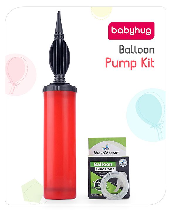 Babyhug Handheld Balloon Air Pump | Easy-to-Use Inflator for Birthdays, Weddings, Baby Showers & Special Events | Lightweight & Compact Design | Fast, Efficient Balloon Pumping | Colour May Vary