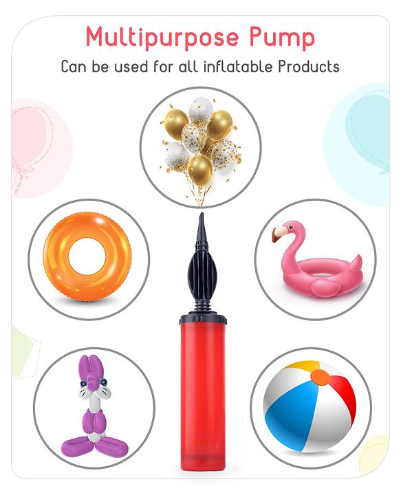 Babyhug Handheld Balloon Air Pump | Easy-to-Use Inflator for Birthdays, Weddings, Baby Showers & Special Events | Lightweight & Compact Design | Fast, Efficient Balloon Pumping | Colour May Vary