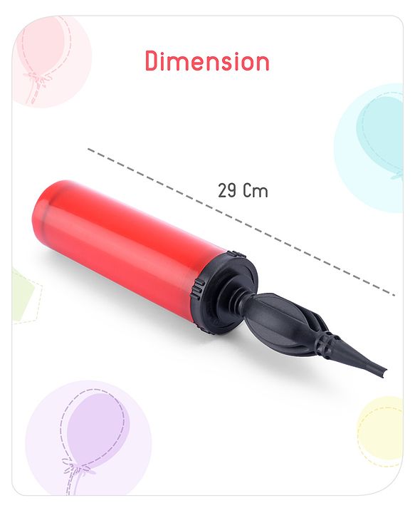 Babyhug Handheld Balloon Air Pump | Easy-to-Use Inflator for Birthdays, Weddings, Baby Showers & Special Events | Lightweight & Compact Design | Fast, Efficient Balloon Pumping | Colour May Vary