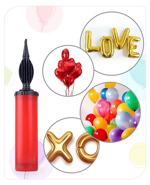 Babyhug Handheld Balloon Air Pump | Easy-to-Use Inflator for Birthdays, Weddings, Baby Showers & Special Events | Lightweight & Compact Design | Fast, Efficient Balloon Pumping | Colour May Vary