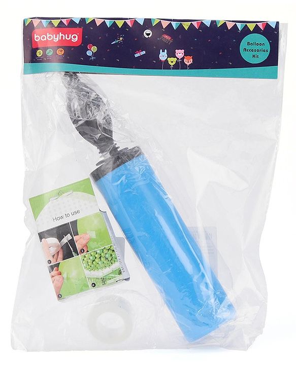 Babyhug Handheld Balloon Air Pump | Easy-to-Use Inflator for Birthdays, Weddings, Baby Showers & Special Events | Lightweight & Compact Design | Fast, Efficient Balloon Pumping | Colour May Vary