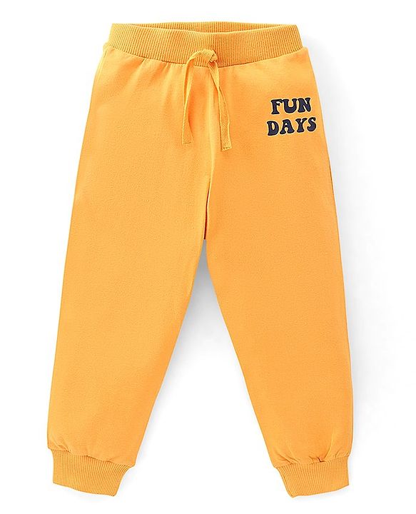 Babyhug Cotton Full Length Lounge Pant Stripes & Bowling Print Pack of 3- Blue & Yellow