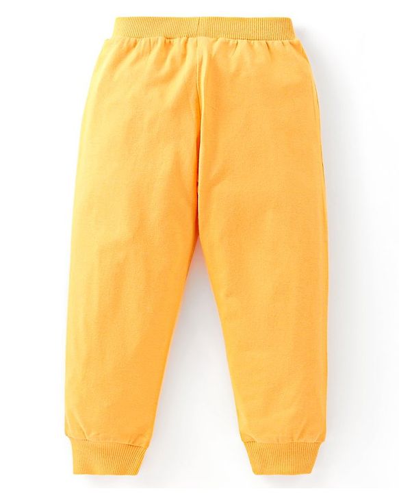 Babyhug Cotton Jersey Knit Full Length Lounge Pant Stripes & Bear Print Pack Of 3 - Multicolor