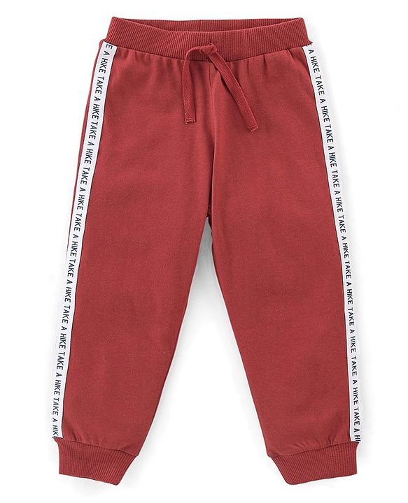Babyhug Cotton Knit Full Length Vacation Print Lounge Pants Pack of 3 - Navy Maroon & Yellow