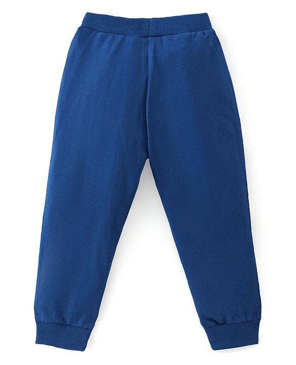 Babyhug Cotton Knit Full Length Camo Print Lounge Pants Pack of 3 - Blue