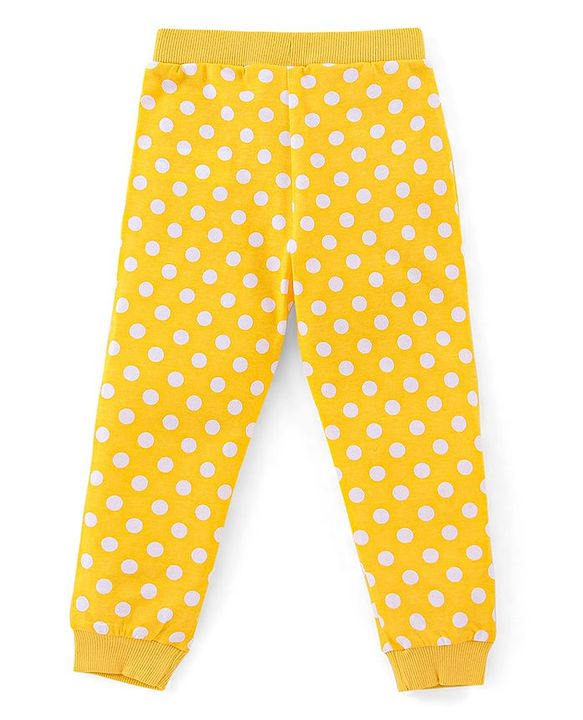 Babyhug Cotton Knit Full Length Floral Print Lounge Pants Pack of 3 - Navy Pink & Yellow