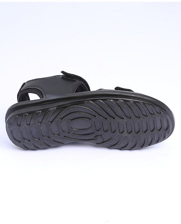 Pine Kids School Sandals with Velcro Closure - Black