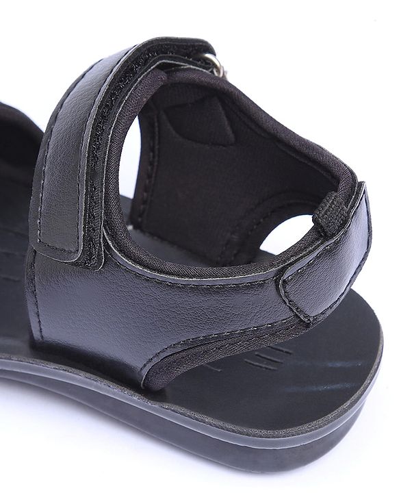 Pine Kids School Sandals with Velcro Closure - Black