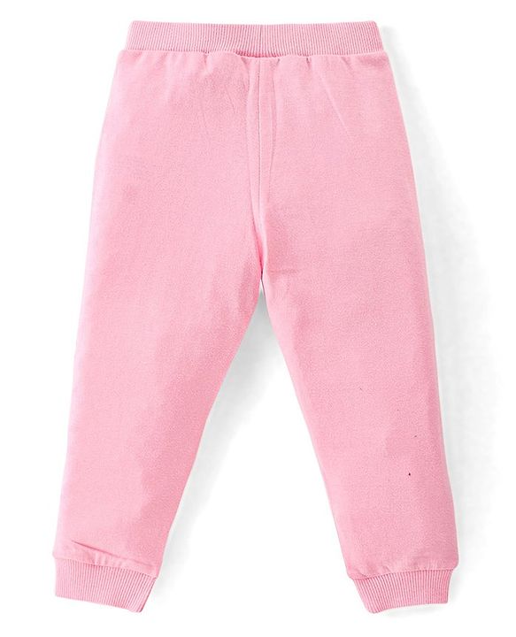 Babyhug Cotton Full Length Lounge Pants Striped Pack of 3 - Pink & Blue