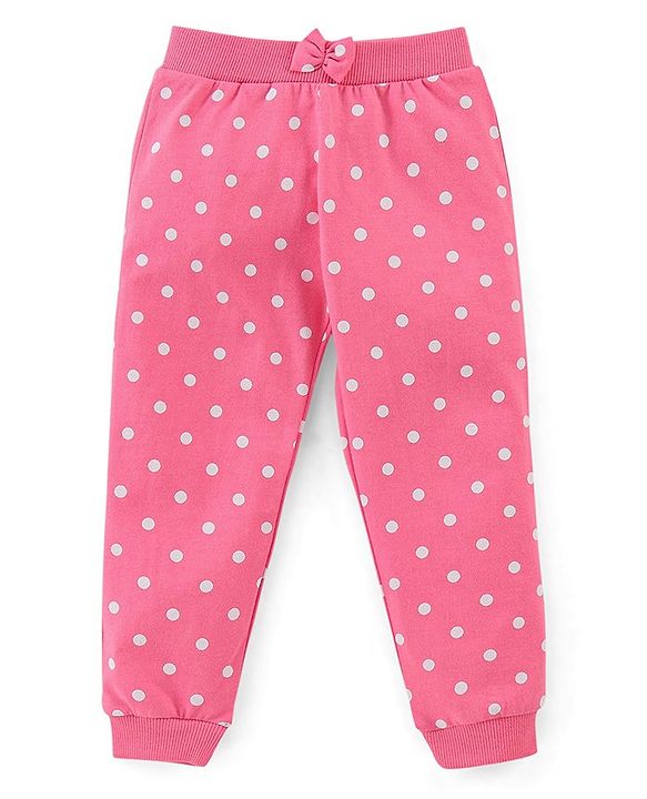 Babyhug Cotton Knit Full Length Floral Print Lounge Pants Pack of 3 - Navy Pink & Yellow