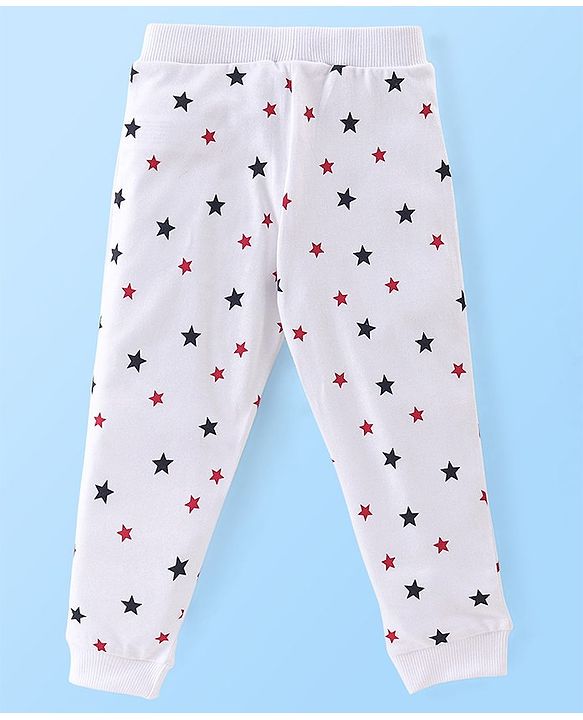 Babyhug Cotton Jersey Knit Lounge Pant Star Print Pack of 3 - Multicolor