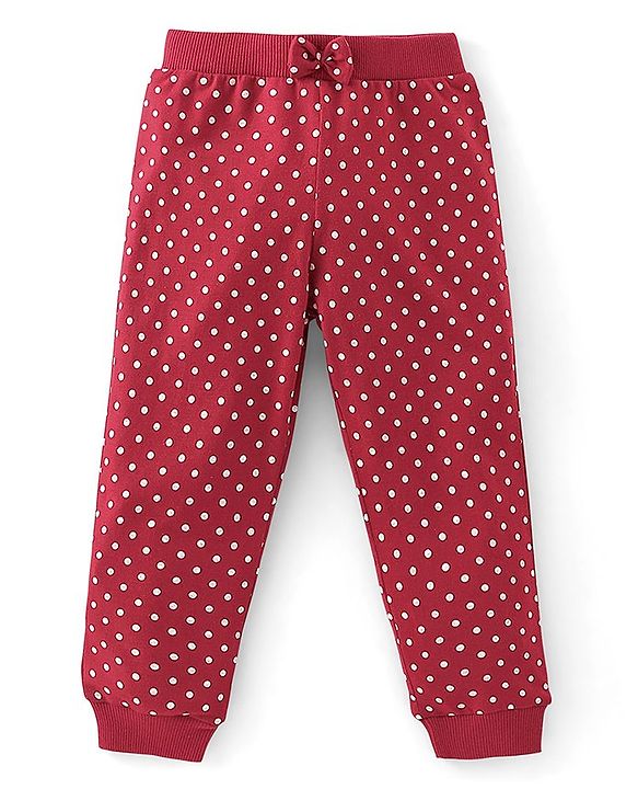 Babyhug Cotton Jersey Knit Lounge Pant Heart Print Pack of 3 - Multicolor