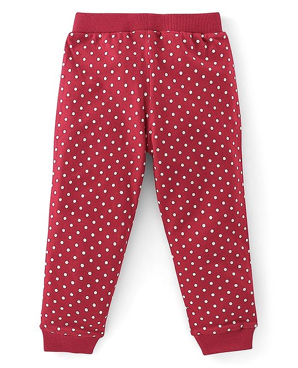 Babyhug Cotton Jersey Knit Lounge Pant Heart Print Pack of 3 - Multicolor