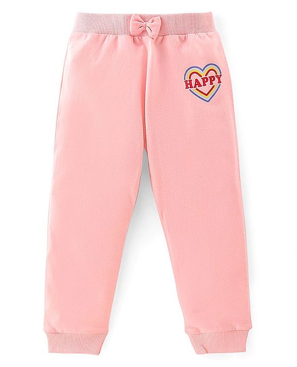 Babyhug Cotton Jersey Knit Lounge Pant Heart Print Pack of 3 - Multicolor