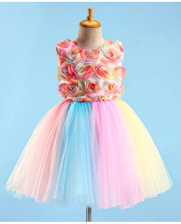 Multi Colored Tiered Long Dress