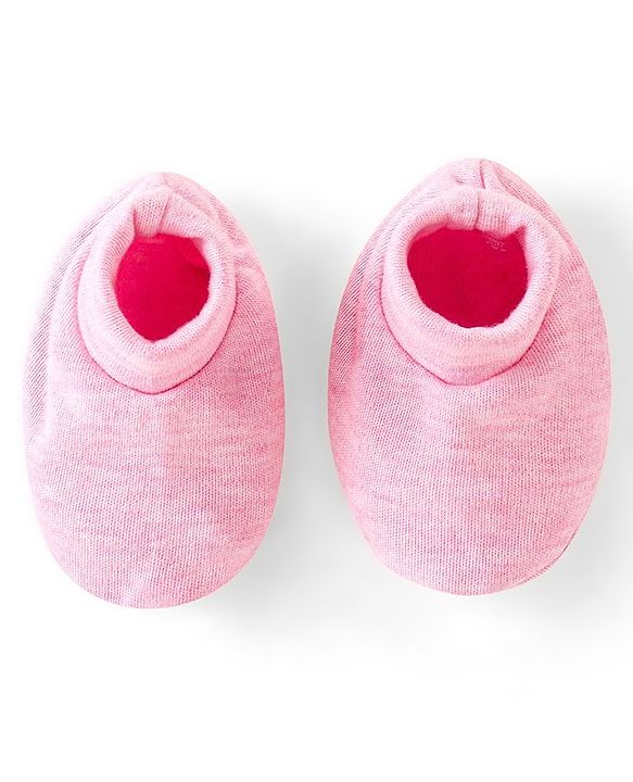 Babyhug 100% Cotton Full Sleeves Onesies With Cap & Mittens & Booties Teddy Print - Pink