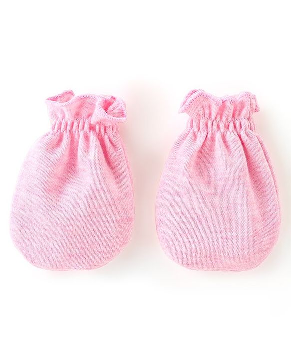 Babyhug 100% Cotton Full Sleeves Onesies With Cap & Mittens & Booties Teddy Print - Pink