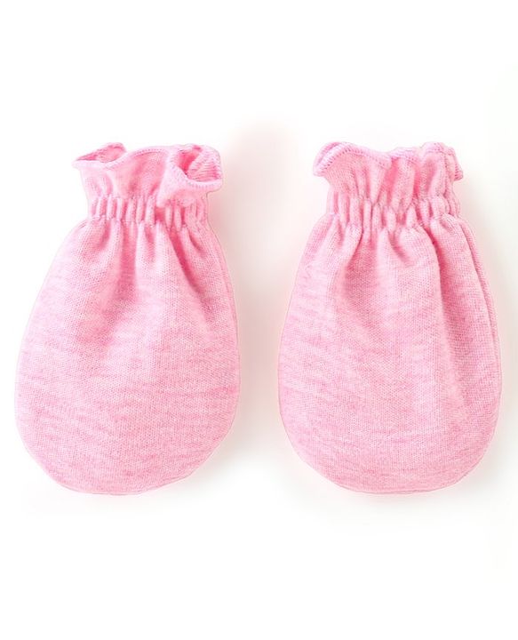 Babyhug 100% Cotton Full Sleeves Onesies With Cap & Mittens & Booties Teddy Print - Pink