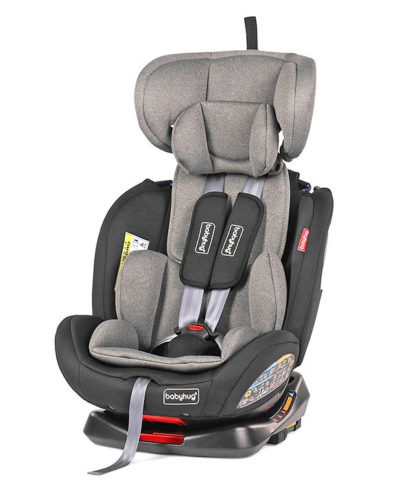 Babyhug Endeavor Isofix Convertible Car Seat - Black Grey