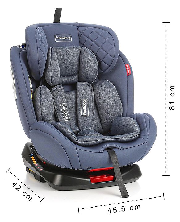 Babyhug Kids Convertible & 360 Degree Rotating Isofix Car Seat - Blue