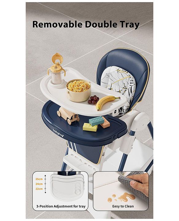 Babyhug  Elevato High Chair - Navy Blue
