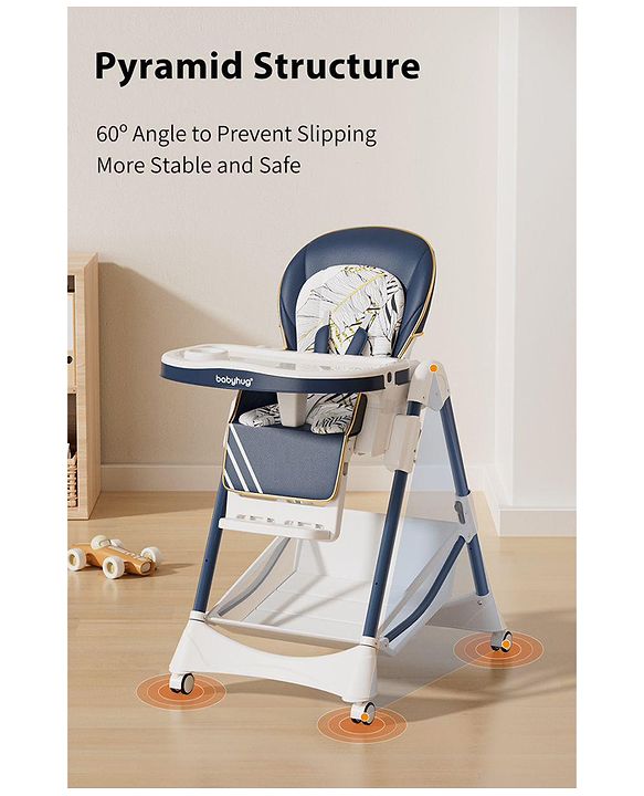 Babyhug  Elevato High Chair - Navy Blue