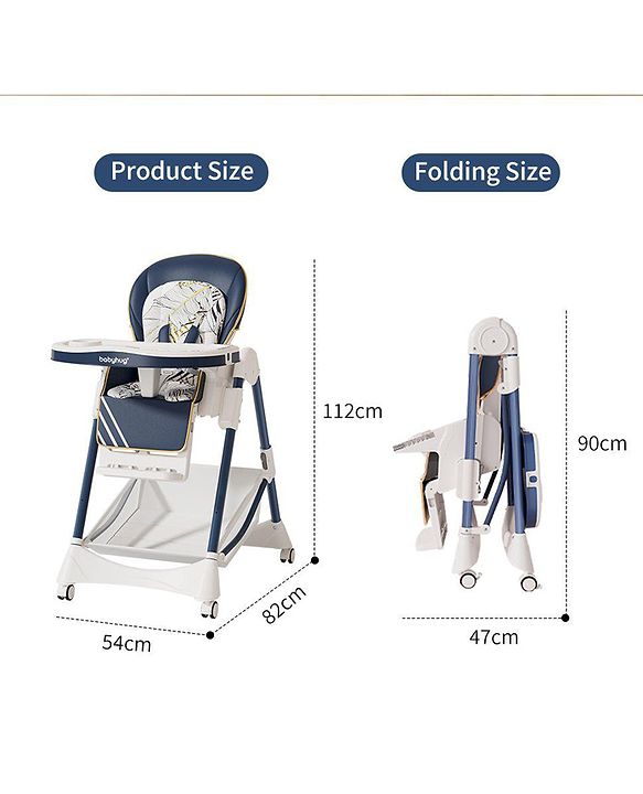 Babyhug  Elevato High Chair - Navy Blue