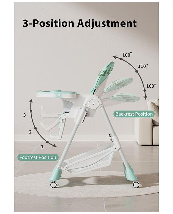 Babyhug  Elevato High Chair - Navy Blue