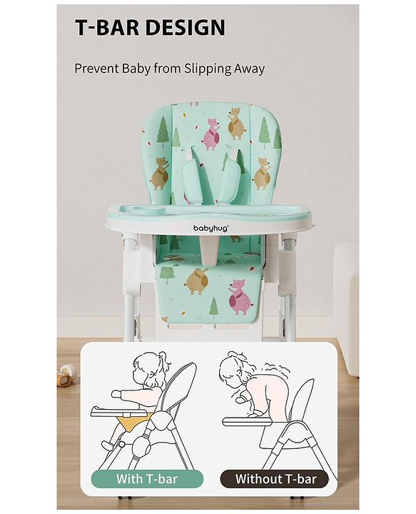 Babyhug  Elevato High Chair - Navy Blue