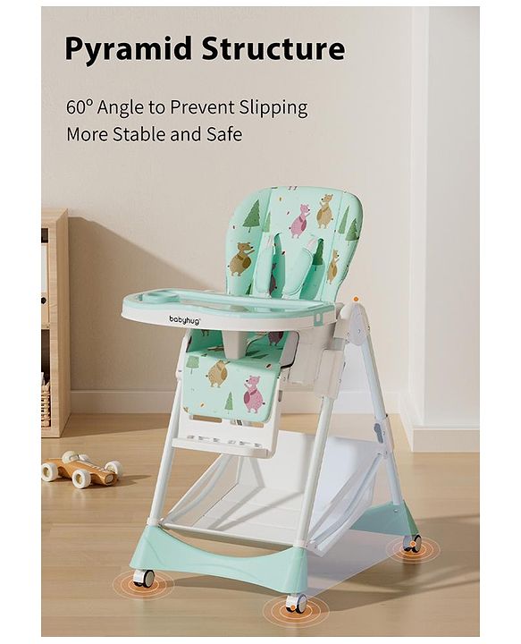 Babyhug  Elevato High Chair - Navy Blue