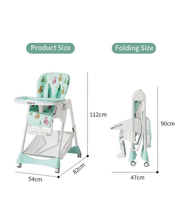 Babyhug  Elevato High Chair - Navy Blue