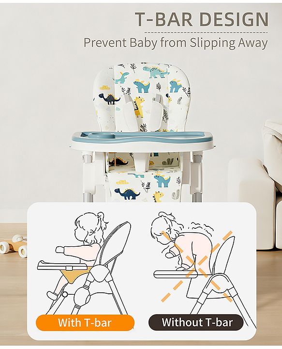 Babyhug  Elevato High Chair - Navy Blue
