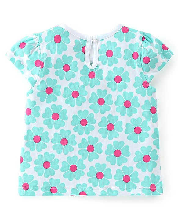 Babyhug 100% Cotton Knit Half Sleeves T-Shirt Floral Print Pack of 3- Multicolour