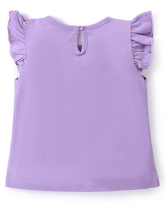 Babyhug 100% Cotton Frill Sleeves Tops With  Floral Graphics & Text Print Pack of 3- Multicolour