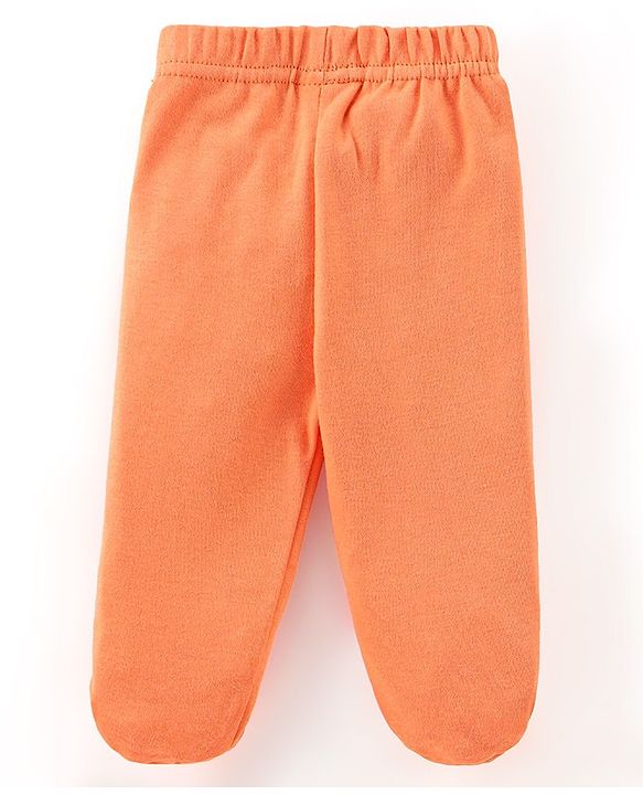 Babyhug Cotton Knit Footed Bootie Leggings Striped  Pack of 3 - Blue & Peach