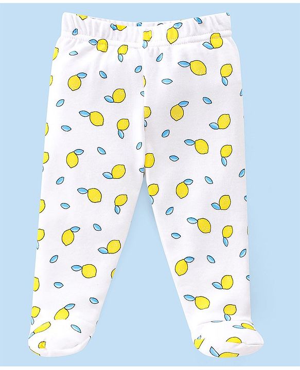 Babyhug Cotton Interlock Knit Bootie Legging Dino Print Pack of 3 - Multicolor