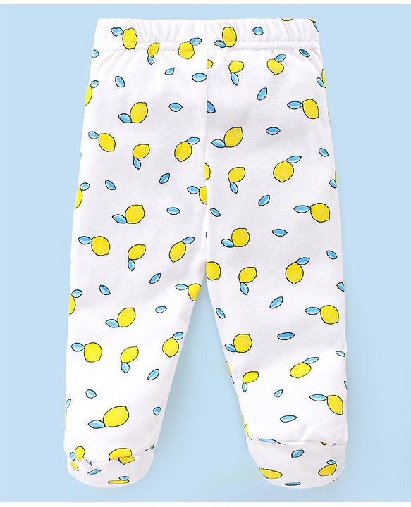 Babyhug Cotton Interlock Knit Bootie Legging Dino Print Pack of 3 - Multicolor