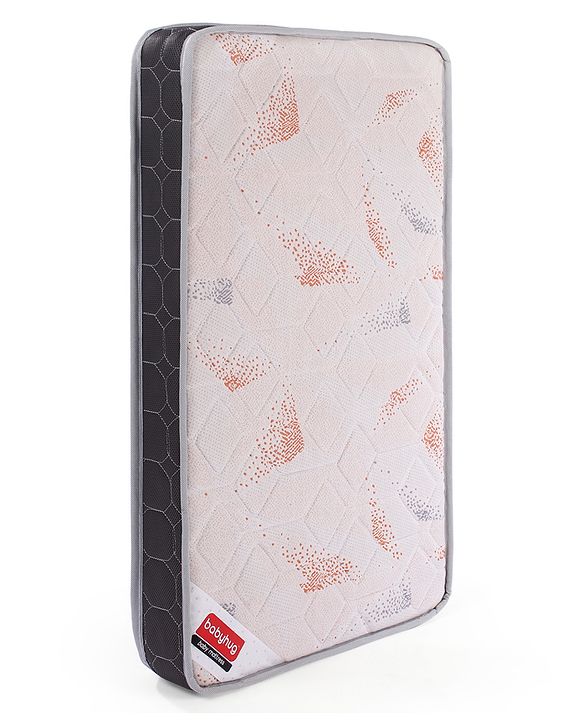 Babyhug Quilted Covered Memory Foam & Plush Baby Mattress - Grey