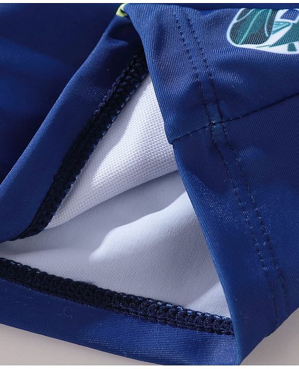 Pine Kids Swimming Trunks with Text Print-  Navy Blue